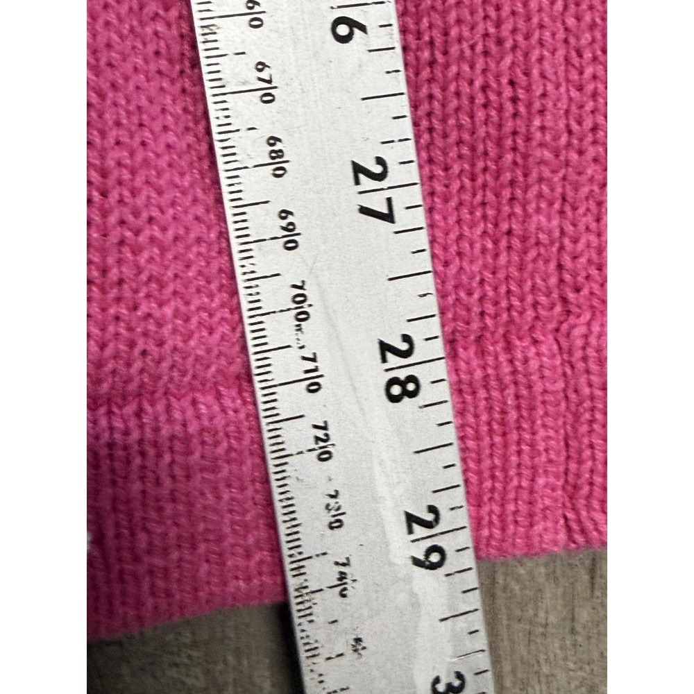 Quacker Factory Sweater Cardigan Womens 2X Pink Floral Embroidered Button Front - Picture 4 of 7
